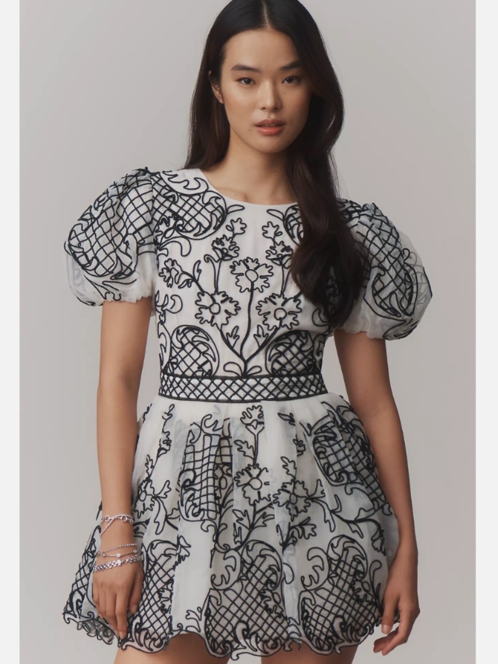 NWT ANTHROPOLOGIE MAEVE PUFF-SLEEVE MINI DRESS